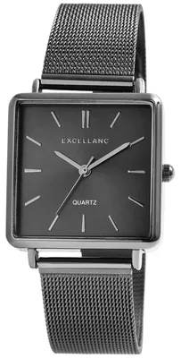 Produktbild von Excellanc Uni Armbanduhr mit Edelstahl Meshband schwarz
