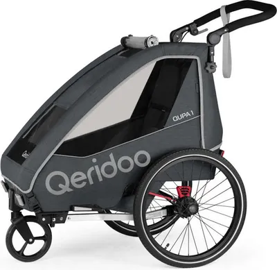 Produktbild von QERIDOO QUPA 1 Einsitzer Fahrradanhänger Grau