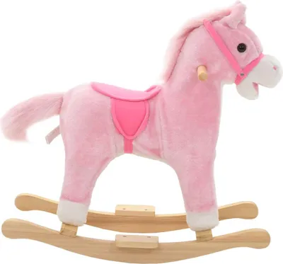 Produktbild von vidaXL Schaukeltier Pferd Plüsch 65x32x58 cm Rosa