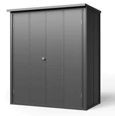 Produktbild von GFP Primeyard Geräteschrank Metall 156x84x181 cm Gartenschrank anthrazit inkl. Fußboden