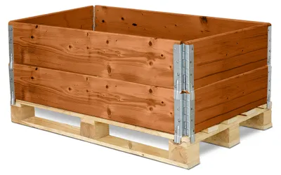 Produktbild von Garronda 2 Stück Holzaufsatzrahmen für Palette Aufbewahrungskiste aus Holz Palettenaufsatzrahmen Holzkiste Braun