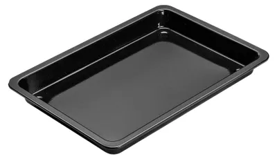 Obrázek produktu pro Dr. Oetker smaltovaný plech na pečení 42 x 29 cm BACK-IDEE, čtvercový plech na pizzu s dlouhou životností, pro křupavou pizzu v troubě, žáruvzdorný a smaltovaný (barva: černá)