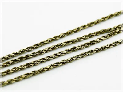 Produktbild von Vintageparts Gedrehte Gliederkette Antik Bronze 2 m 3 mm