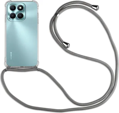 Produktbild von Handykette für Honor X6B Handyhülle mit Band Case Hülle mit Kordel Handy Tasche Grau