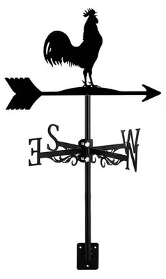 Produktbild von Wetterhahn - Wetterfahne - Wetterfahne in Form eines Hahns aus Gusseisen - Dekoration für Haus und Garten - Für den Außenbereich geeignet