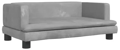 Produktbild von vidaXL Kindersofa Hellgrau 80x45x30 cm Samt