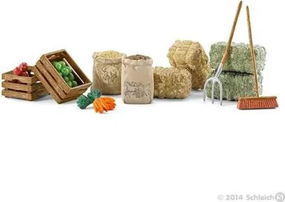 Obrázek produktu pro Schleich 42105 Sada na krmení koní ručně malovaná do detailu