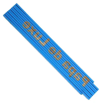 Produktbild von Personalisierter 2m Zollstock mit Gravur in Blau