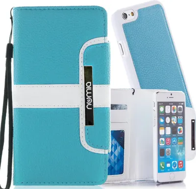 Produktbild von Samsung Galaxy S8 Numia Bookstyle 2 in 1 TÃ1/4rkis-Weiss
