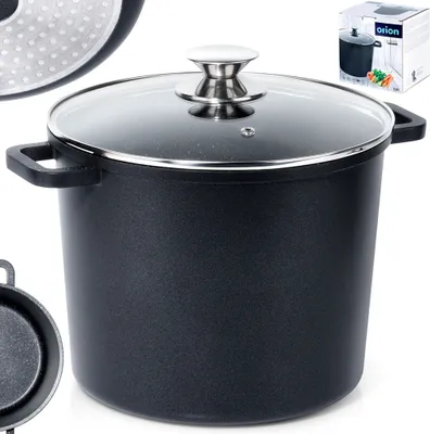Produktbild von Orion Kochtopf Granittopf Topf mit Glasdeckel hoch GRANDE 7,6 L