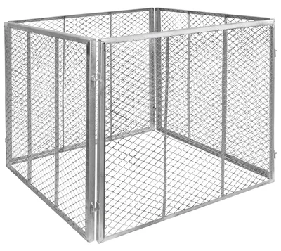 Image de Composteur en métal acier galvanisé Bac à compost Grille à compost 80 x 80 x 70 cm Grille de jardin V2Aox