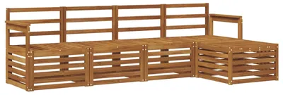 Produktbild von vidaXL Outdoor-Sofagarnitur 5 pcs Natur