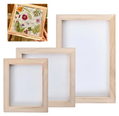 Produktbild von 3 Stück Papierherstellungsrahmen in 3 Größen für DIY-Papierhandwerk