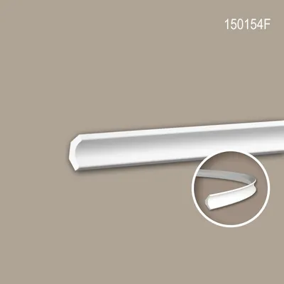 Produktbild von PROFHOME 150154F flexible Eckleiste Stuckleiste aus flexiblem Polyurethan 2 m