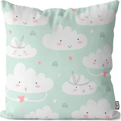 Produktbild von VOID Wolken Kinder Himmel Kissenbezug Kissenhülle Sofakissen Kissen Deko Outdoor-Kissen Dekokissen