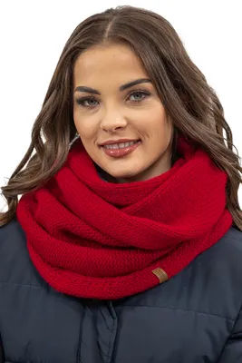 Produktbild von Vivisence Loop Damen für Winter Einheitsgröße - Warm Schal Frauen Klassisch winterschal Gemütlich für herbst Schlauchschal XXL Halsbedeckung - Rot