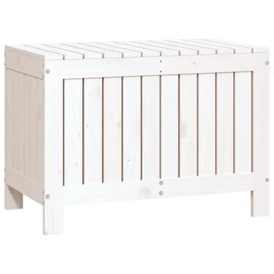 Produktbild von vidaXL Gartentruhe Weiß 76x42,5x54 cm Massivholz Kiefer