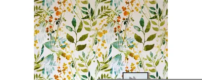Produktbild von Coloray Fototapete 208x146 cm Vlies-Fototapete - Utensilien Boho Blumenfeldblumen