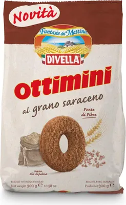 Produktbild von Divella Ottimini al Grano Saraceno Buchweizen Shortbread Kekse 300g Biscuits Cookies italienische Kekse