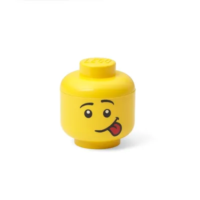 Produktbild von LEGO Storage Head "Silly", mini (gelb)