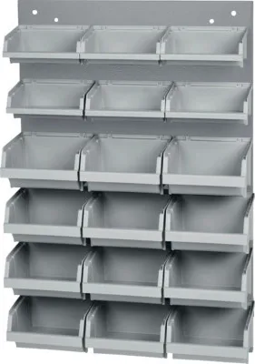 Produktbild von Schlitzpanele Küpper 400 x 600 x 80 mm 18 Sichtboxen grau 1-tlg