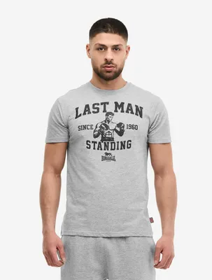 Produktbild von Herren T-Shirt normale Passform EVENWOOD Marl Grey/Black XL Lonsdale