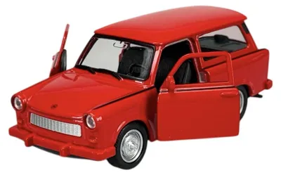 Produktbild von Welly Trabant P601 Kombi Rot 1:34 Die Cast Metall Modell Neu im Kasten 43871