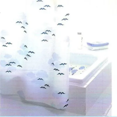 Produktbild von Duschvorhang 180x200 Badvorhang Duschabtrennung Duschgardine Duschvorhangschirm Borkum