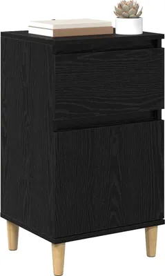 Zdjęcie produktu dla vidaXL Stolik nocny o wyglądzie czarnego dębu 40 x 35 x 70 cm materiał drewnopochodny