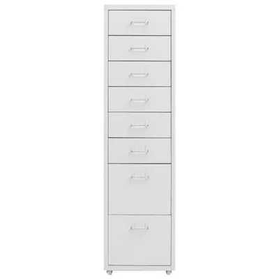 Produktbild von Szafka na dokumenty na kółkach szara 28x41x109 cm metalowa