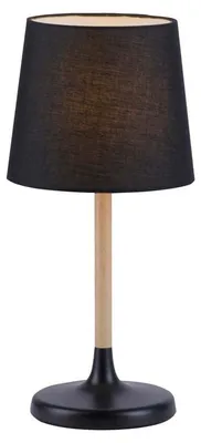 Immagine prodotto di Lampada da tavolo, tessuto, legno, nero, E14, H 43 cm