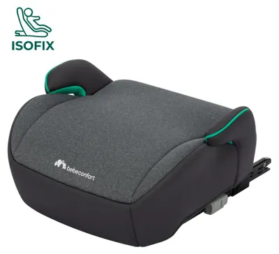 Image de Bebeconfort Manga i-Fix Rehausseur de siège, rehausseur de siège ISOFIX, rehausseur de siège de voiture léger, de 6 à 12 ans, 22-36 kg, 125-150 cm, Tinted Graphite