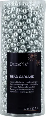 Perlenkette Für Weihnachtsbaum 10m - 8mm Kunststoff-Perlen In Himmelblau