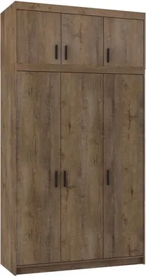 Obrázok produktu pre Šatníková skriňa 133 cm do spálne s nadstavbou ARCATA - dub lefkas