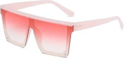Produktbild von Trendige übergroße Sonnenbrille mit UV400 Schutz für Frauen und Männer - quadratischer Großrahmen