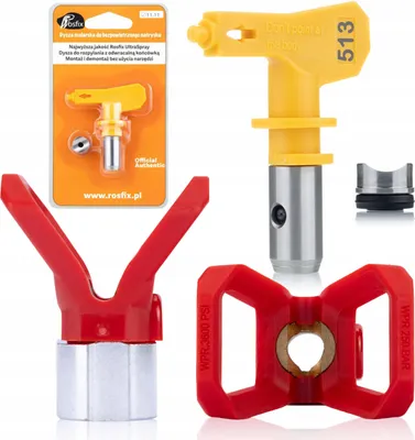 Immagine prodotto di Rosfix Copertura Ugello per Unità di Verniciatura + Ugello Spray Ultra Modello 513