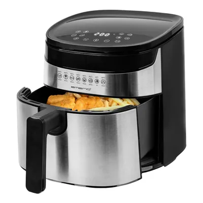 Produktbild von Emerio Airfryer XL 1300 W – 4,5 Liter – Heißluftfritteuse –Einstellbarer Thermostat 60 °C bis 200 °C – 8 Kochprogramme – AF-129084 – Schwarz