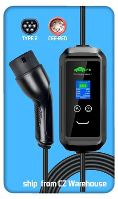 Obrázok produktu pre Prenosná nabíjačka pre elektromobily, výkon 11 kW, nastaviteľný prúd, typ 2