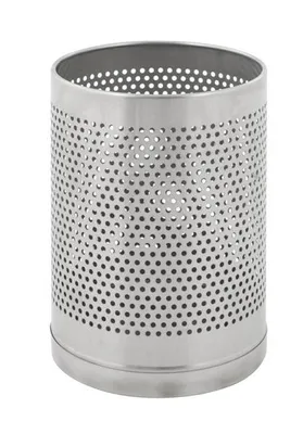 Produktbild von Perforierter Papierkorb - Matt Edelstahl