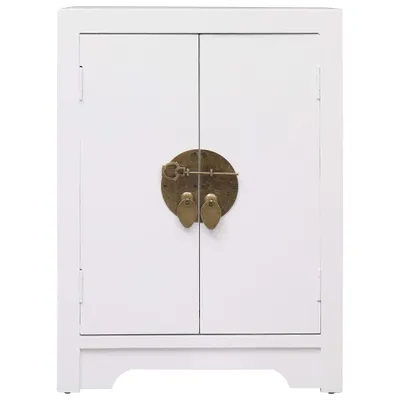Produktbild von vidaXL Nachttisch Weiß 38×28×52 cm Paulownia Holz