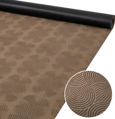 Produktbild von Küchenläufer Velora Teppich Läufer hochwertig Velours Wellen Braun 100x280cm