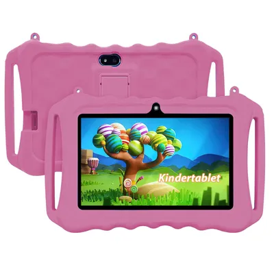 Obrázok produktu pre ZELURXX detský tablet 7" Android 11, 2GB+32GB, tablet na učenie a hranie s ochranou pre deti, nárazuvzdorný kryt, predinštalované aplikácie, ružový