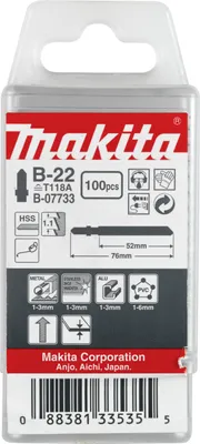Produktbild von Makita Stichsägeblatt für Metall B-22 - 52 mm - 24 - HCS - 100 Stk.