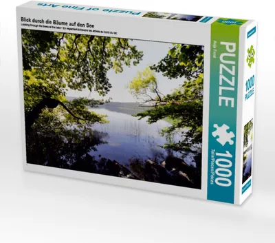 Produktbild von Calvendo Blick durch die Bäume auf den See 1000 Teile Puzzle quer 640x480mm, Frost Anja; 7331621
