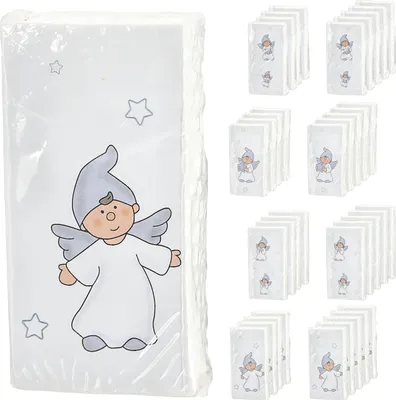 Produktbild von Taschentücher 'Schutzengel' 36x10er Pack Display 5x11x2cm Papier 3lagig 4 Motive Papiertaschentücher Tempo