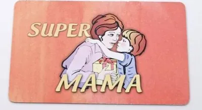 Produktbild von Frühstücksbrettchen Super Mama, Mutter Eltern Brettchen Brett 23x14cm