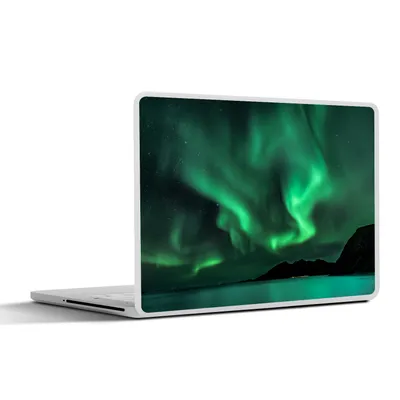 Produktbild von MuchoWow® Laptop Aufkleber Sticker Cover Nordlichter - Wasser - Norwegen 32.5x23.5 cm - Sticker für Laptop - Selbstklebend
