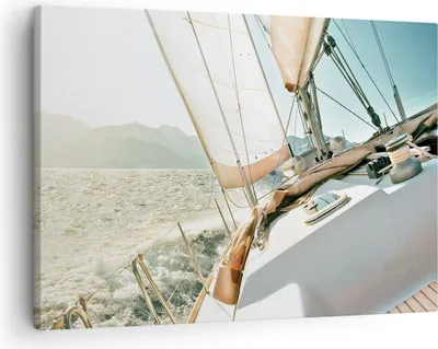 Produktbild von Bild auf Leinwand - Leinwandbild - Einteilig - Yacht Segeln So - 70x50cm - Wand Bild - Wanddeko - Wandbilder - Leinwanddruck - Bilder - Wanddekoration - Leinwand bilder - Wandbild - AA70x50-4847