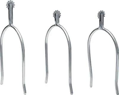 Immagine prodotto di Sefton Stainless Slim Straight Neck Rowels Prongs Spurs Silver 25 mm Silver 25 mm