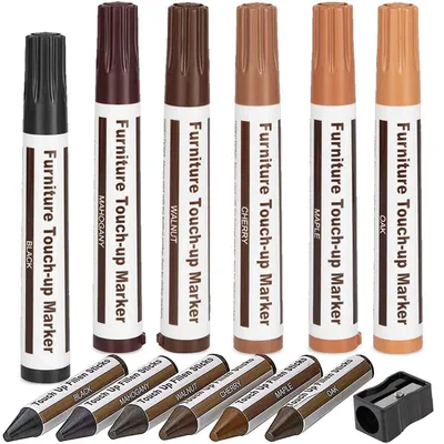 Productafbeelding van Meubelherstelkit met 13 Houtmarkers en Waxstiften
